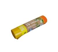 Sans marque Sacs poubelles de tri jaune transparent avec lien coulissant, rouleau de 10 pièces, 70 x 68 x 25cm, 50 litres