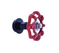 Sans marque Support de barre de penderie D25 mm rond rouge
