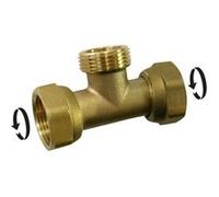 Sans marque Té à visser laiton F 12 x 17 pour tube en cuivre