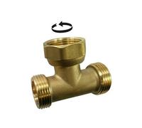 Sans marque Té à visser laiton M 15 x 21 pour tube en cuivre