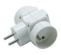 Sans marque Triplite murale à 2 prises 16A + 1 prise 6A, blanc Blanc