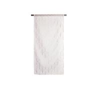 Sans marque Vitrage transparent Tamara blanc et dore l. 80 x H. 160 cm