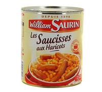Sans Marque - Wiiliam Saurin Saucisses aux Haricots Délicieuse Spécialité en Sauce, 840G - Lot de 4