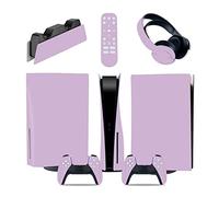 Sans Mousse Sans Bulles 48867 Console Pour PS5 Disc Edition & Digital Sticker Vinyl Decal Cover Pour Ps5 Controller & Charging Station & Headset & Media Remote(Disc Version)