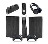 Sans Mousse Sans Bulles 74830 Console Pour PS5 Disc Edition & Digital Sticker Vinyl Decal Cover Pour Ps5 Controller & Charging Station & Headset & Media Remote(Disc Version)