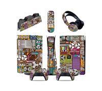 Sans Mousse Sans Bulles 82631 Console Pour PS5 Disc Edition & Digital Edition Sticker Vinyl Decal Cover Pour Ps5 Controller & Charging Station & Headset & Media Remote(Digital Edition)