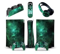 Sans Mousse Sans Bulles Console Pour PS5 Disc Edition & Digital Sticker Vinyl Decal Cover Pour Ps5 Controller & Charging Station & Headset & Media Remote 75645(Digital Edition)