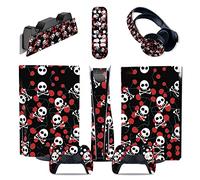 Sans Mousse Sans Bulles Console Pour PS5 Disc Edition & Digital Sticker Vinyl Decal Cover Pour Ps5 Controller & Charging Station & Headset & Media Remote 34600(Disc Version)