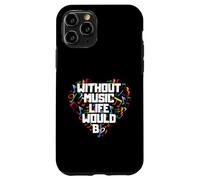 Sans musique, la vie serait une chemise plate, notation musicale amusante Coque pour iPhone 11 Pro