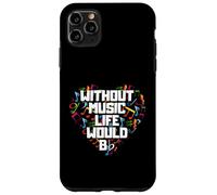 Sans musique, la vie serait une chemise plate, notation musicale amusante Coque pour iPhone 11 Pro Max