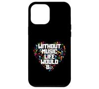Sans musique, la vie serait une chemise plate, notation musicale amusante Coque pour iPhone 12 Pro Max