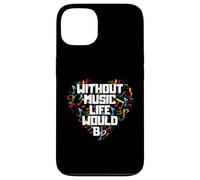 Sans musique, la vie serait une chemise plate, notation musicale amusante Coque pour iPhone 13