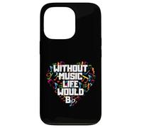 Sans musique, la vie serait une chemise plate, notation musicale amusante Coque pour iPhone 13 Pro