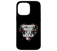 Sans musique, la vie serait une chemise plate, notation musicale amusante Coque pour iPhone 14 Pro Max