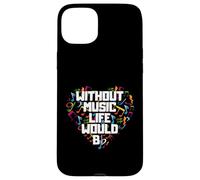 Sans musique, la vie serait une chemise plate, notation musicale amusante Coque pour iPhone 15 Plus