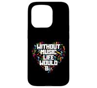 Sans musique, la vie serait une chemise plate, notation musicale amusante Coque pour iPhone 15 Pro