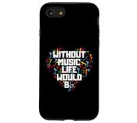 Sans musique, la vie serait une chemise plate, notation musicale amusante Coque pour iPhone SE (2020) / 7 / 8