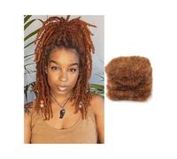 Sans nœuds Afro Kinkys Bulk Human Hair #30 Auburn Reggae Dirty Braids Dreadlocks Brésiliens Naturels au Crochet(6inches)