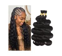 Sans nœuds Mèches de cheveux humains ondulés en vrac for tressage, sans trame, style bohème brésilien bouclé(26 26 inches)