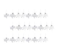 Sans outils nécessaires - Spectres d'Halloween à suspendre avec une expression fantaisiste pour porche, cour ou plafond - Drapeaux en polyester pour Halloween