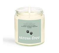 Sans stress | Bougie sans danger pour les animaux de compagnie | Cire de noix de coco et d'abricot | Sans soja | Non toxique | Bougie sans danger pour les chiens et les chats | Éliminateur d'odeurs