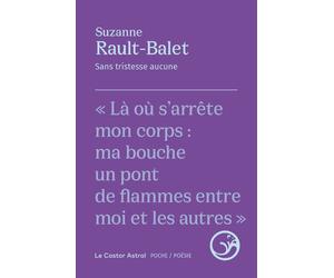 Sans tristesse aucune - Suzanne Rault-Balet - Castor Astral - broché - Poésie