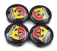 SANSANS 4 Pièces Auto Cache Moyeux pour Abarth 124 125 500 695 60mm, Capuchons de Centre Moyeu Enjoliveurs Centre de Jante Capuchons Moyeu Roue Bouchon Enjoliveur