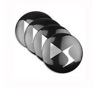 SANSANS 4 Pièces Autocollants Cache-Moyeux pour DS3 56mm, Jantes Badge Autocollants Jante Centre D'emblème Centre Enjoliveurs Autocollant Pneus