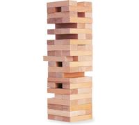 Sansh-100002466 Jeu D'empilage Pour Toute La Famille, Tour D'équilibre, En Bois Non Traité, 54 Pièces, Convient Aux Enfants À Partir De 5 Ans