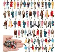 Sansh-50 Pièces Échelle 1: 87 Ho Ensemble De Mini Figurines De Personnes Modèle De Personnes Minuscules Peintes Figurines De Petites Personnes Personnes Miniatures En Plastique Assises Et Debout