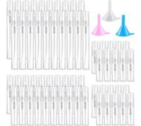 Sansh-® 60 Pièces Mini Vaporisateur Parfum, 2ml/3ml/5ml Echantillon Parfum Vide Plastique Avec 3 Petits Entonnoirs Pour Voyager Et Sortir