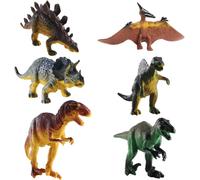 SANSH-6Pcs Jouet Dinosaure Réaliste Lot de Figurine Dinosaure Modèle de Dinosaure Jouet Educatif pour Cadeau Anniversaire d'enfant