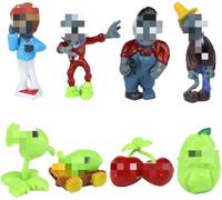 Sansh-8pcs Zombie Mini Figurine, Zombie Figurine Cake Topper Zombie Cupcake Collection Plants Et Zombie Thème Fête Gâteau Décoration De Voiture Geburtstas Pour Enfants Anniversaire Party