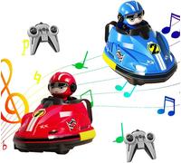 SANSH-Auto Tamponneuse TéLéCommandé Multijoueur, 2 Pièces Collision Voiture TéLéCommandéE, Voiture Jouet Collision avec LumièRes Musique, Super Bumper Car, Bumper Cars Rc avec Robots éJectables