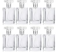 Sansh-Belle Vous Flacon Spray Vide 30 Ml Bouteille Parfum Vide Rechargeable (Lot De 8) - Bouteille Spray Carré Transparente Avec Pulvérisateur Argent - Flacon Pulvérisateur Pour Voyages, Huiles Essen