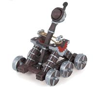 SANSH-- Catapulte Rouge Médiévale - Jouet Enfant 3 Ans et Plus - Accessoire Fantastique pour Figurines Chevaliers - Machine de Siège Réaliste - Collection Moyen-Âge - Sans Projectile