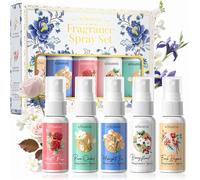 Sansh-Coffret Parfum Femme, Brume Parfumée Femme, Mini Brume Corporelle Parfumée Con Rose/Agrumes/Bégonia/L'iris/L'orchidée/Parfum Romantique Longue Durée, Format Voyage, 5 * 35ml
