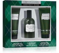 Sansh-, Coffret Trio Grey Flannel Eau De Toilette Vaporisateur Pour Homme, Après-Rasage, Gel Douche, Senteur Boisée Et Orientale, Parfum Chypré Vert Unique