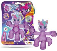 SANSH-CRAZE Superstars Stretchy Jazzine - Figurine Super Extensible et gluante avec Slime et Paillettes à l'intérieur, Figurine Action pour Enfants, Jumbo