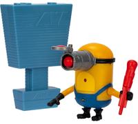 SANSH-Despicable Me 4 Launch & Blast Mega Mel Action Figure Push Down on Mel's Head to Fire His Blaster Collect All 5 All with A Different Play Feature and Accessories