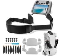 Sansh-Dji Mini 3 Pro Hélice Protecteur, Hélices Pour Accessoires, Smart Controller Longe Rc Neck Strap, Fixer Propeller Holder Fly More Kit Drone Blanche-Trahoo
