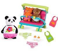 Sansh-- Ensemble De Jeu Baby Sitter De 13 Pièces - Mobilier Miniature De Maison De Poupée Et Accessoires - 3 Figurines Incluses - Jouet De Simulation - Cadeau Pour Les Enfants De 3 Ans +
