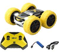 SANSH-- Exost Voiture Télécommandée Tout-Terrain 360 Cross - Batterie Rechargeable - Conduite sur 2 Faces à 360° + Phares LED - Vitesse : 12km/h - Jouet pour Enfants dès 5 Ans