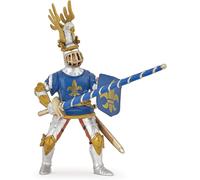 Sansh-- Figurine - Chevalier Bleu Fleur De Lys, Bravoure Médiévale, Figurine Peinte À La Main Pour Enfants Dès 3 Ans - Exploration De L'histoire Et Du Courage