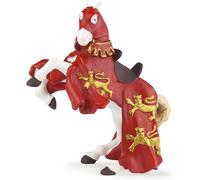 Sansh--Figurine Peinte A La Main -Médiéval - Fantastique -Cheval Du Roi Richard Rouge-39340-À Collectionner-Pour Enfants - Filles Et Garçons - A Partir De 3 Ans