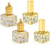 Sansh-Flacon Roll On Vide 10ml, Lot De 4 Flacons En Verre Roll On Rechargeables Avec Bille Pour Huiles Essentielles, Échantillons De Parfum, Conteneurs De Voyage