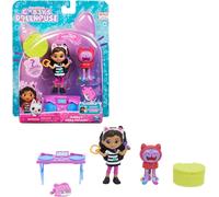 SANSH-Gabby et la Maison Magique - Gabby Dollhouse - PACK 2 FIGURINES ET ACCESSOIRES - Coffret Karaoké - Gabby, 1 Figurine Chat Et Accessoires - Dessin Animé Jouet Gabby Chat - Jouet Enfant 3 Ans et