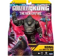 SANSH-Godzilla x Kong : The New Empire Figurine d'action de 15,2 cm Battle Scarred Kong, personnage emblématique du film à collectionner, comprend une fonction de hache de combat, à partir de 4