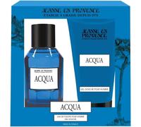Sansh-Jeanne En Provence - Coffret Cadeau Pour Homme - Acqua - Eau De Toilette 100 Ml + Gel Douche Intégral 150 Ml - Parfum Musc Santal - Fabriqué Et Conditionné En France À Grasse