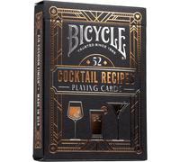 Sansh-- Jeu De 54 Cartes Cocktail - Apprenez La Mixologie Avec 52 Recettes De Cocktails ¿ Cartes À Jouer ¿ Format Poker, Noir